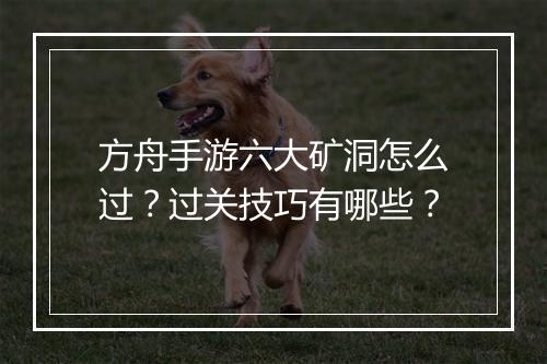 方舟手游六大矿洞怎么过？过关技巧有哪些？