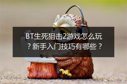 BT生死狙击2游戏怎么玩?新手入门技巧有哪些?