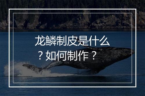 龙鳞制皮是什么?如何制作?