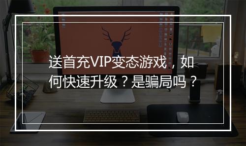 送首充VIP变态游戏，如何快速升级？是骗局吗？