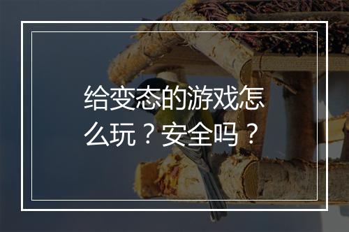 给变态的游戏怎么玩?安全吗?
