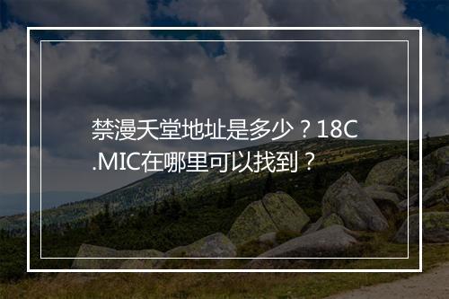 禁漫夭堂地址是多少?18C.MIC在哪里可以找到?