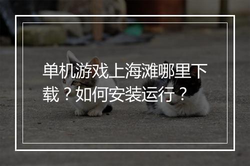 单机游戏上海滩哪里下载？如何安装运行？