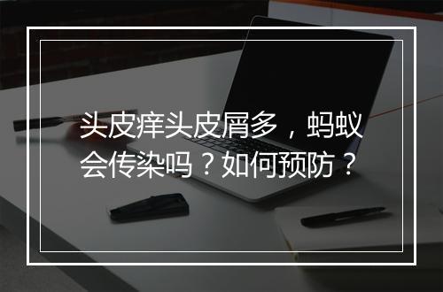 头皮痒头皮屑多,蚂蚁会传染吗?如何预防?