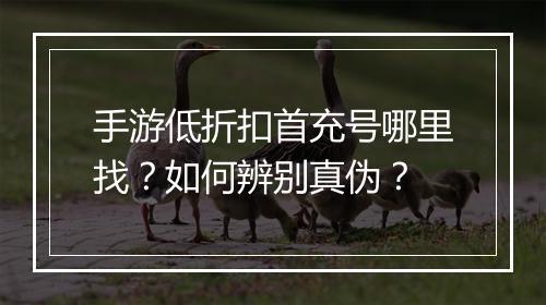 手游低折扣首充号哪里找？如何辨别真伪？