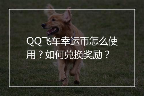 QQ飞车幸运币怎么使用?如何兑换奖励?