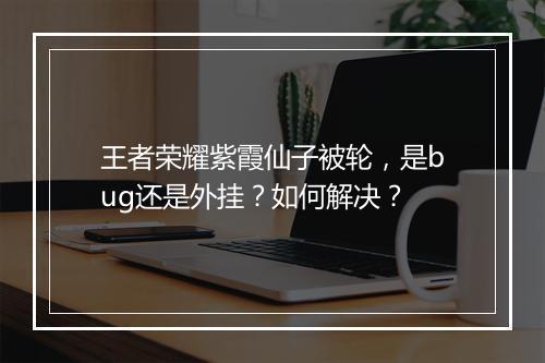 王者荣耀紫霞仙子被轮,是bug还是外挂?如何解决?