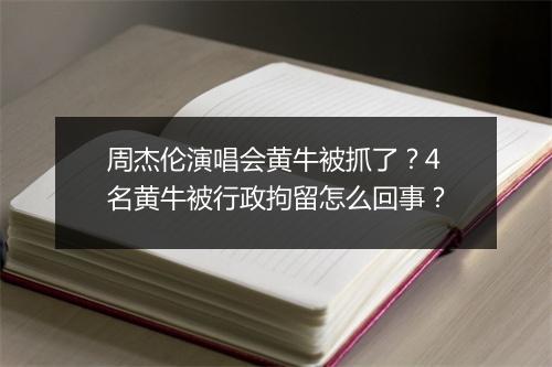 周杰伦演唱会黄牛被抓了?4名黄牛被行政拘留怎么回事?