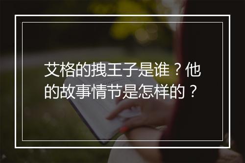 艾格的拽王子是谁?他的故事情节是怎样的?