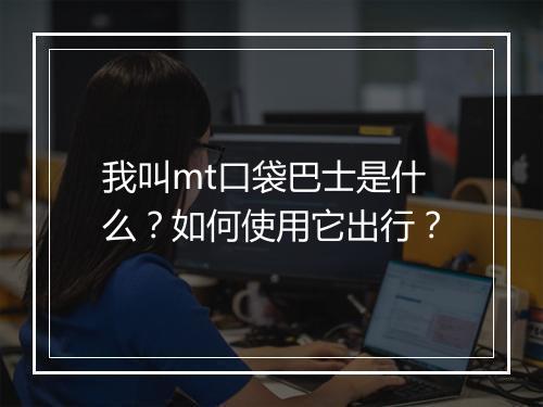 我叫mt口袋巴士是什么?如何使用它出行?
