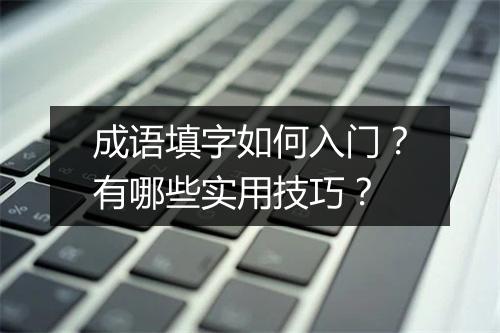 成语填字如何入门?有哪些实用技巧?