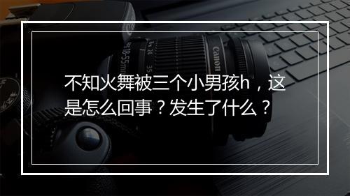 不知火舞被三个小男孩h,这是怎么回事?发生了什么?