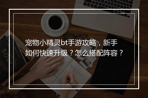 宠物小精灵bt手游攻略，新手如何快速升级？怎么搭配阵容？