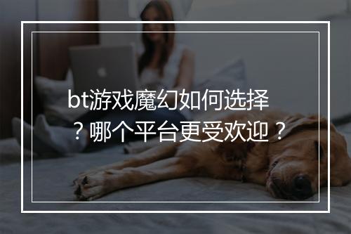 bt游戏魔幻如何选择?哪个平台更受欢迎?