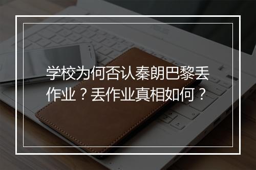 学校为何否认秦朗巴黎丢作业?丢作业真相如何?