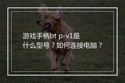 游戏手柄bt p-v1是什么型号？如何连接电脑？
