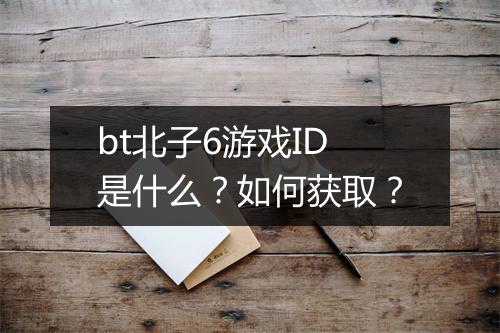 bt北子6游戏ID是什么?如何获取?