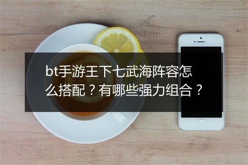 bt手游王下七武海阵容怎么搭配？有哪些强力组合？