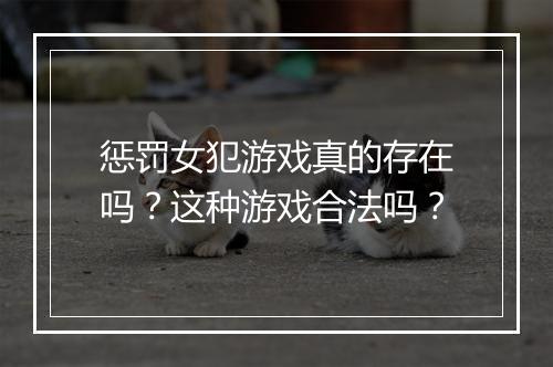 惩罚女犯游戏真的存在吗?这种游戏合法吗?