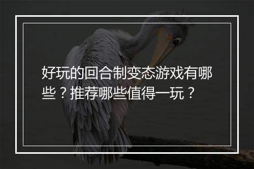 好玩的回合制变态游戏有哪些？推荐哪些值得一玩？