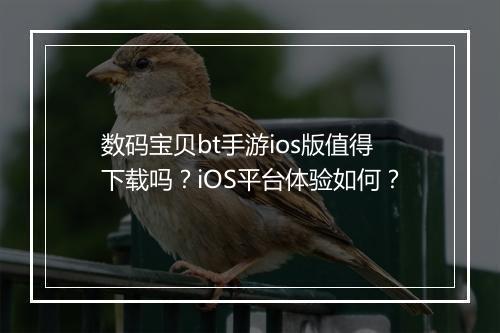 数码宝贝bt手游ios版值得下载吗？iOS平台体验如何？