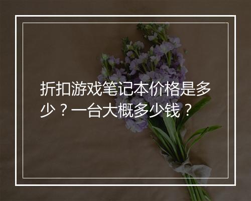 折扣游戏笔记本价格是多少？一台大概多少钱？