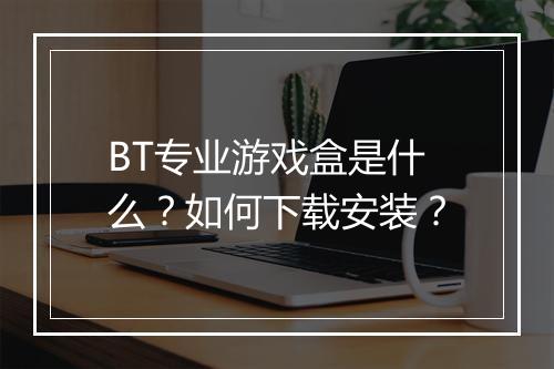 BT专业游戏盒是什么？如何下载安装？
