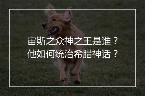 宙斯之众神之王是谁？他如何统治希腊神话？
