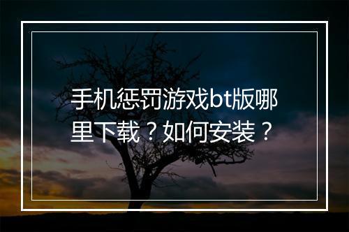 手机惩罚游戏bt版哪里下载?如何安装?