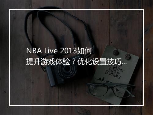 NBA Live 2013如何提升游戏体验？优化设置技巧有哪些？