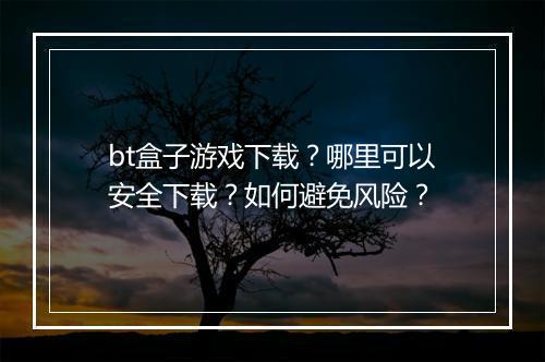 bt盒子游戏下载？哪里可以安全下载？如何避免风险？