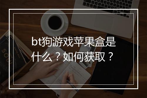 bt狗游戏苹果盒是什么？如何获取？