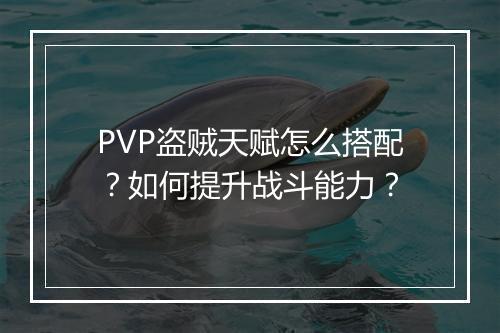 PVP盗贼天赋怎么搭配？如何提升战斗能力？