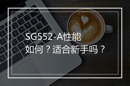 SG552-A性能如何？适合新手吗？