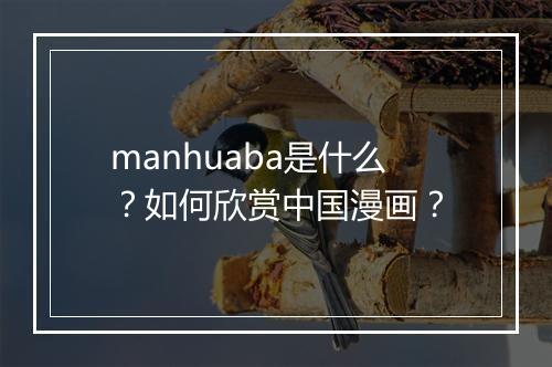 manhuaba是什么？如何欣赏中国漫画？