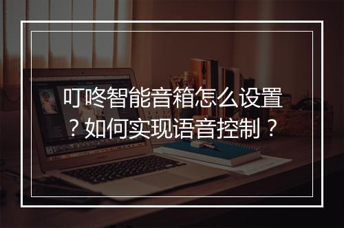 叮咚智能音箱怎么设置?如何实现语音控制?