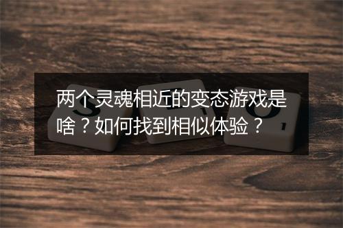 两个灵魂相近的变态游戏是啥?如何找到相似体验?