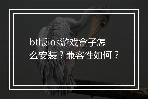 bt版ios游戏盒子怎么安装？兼容性如何？