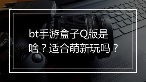 bt手游盒子Q版是啥？适合萌新玩吗？
