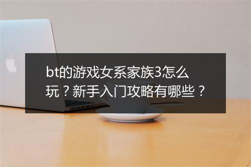 bt的游戏女系家族3怎么玩?新手入门攻略有哪些?