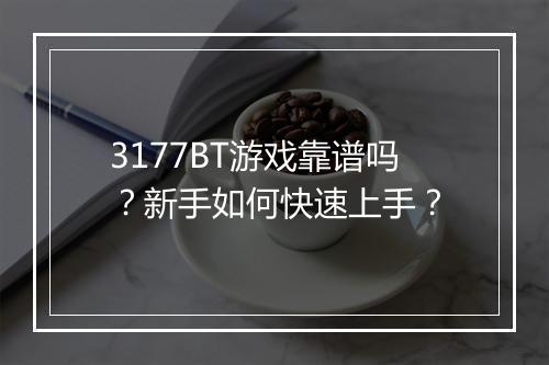 3177BT游戏靠谱吗？新手如何快速上手？