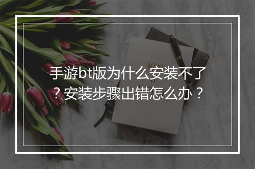 手游bt版为什么安装不了？安装步骤出错怎么办？