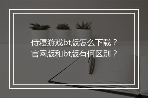 侍寝游戏bt版怎么下载？官网版和bt版有何区别？