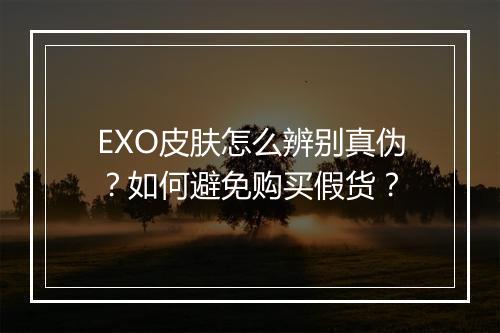 EXO皮肤怎么辨别真伪？如何避免购买假货？