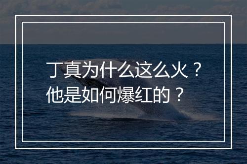 丁真为什么这么火?他是如何爆红的?