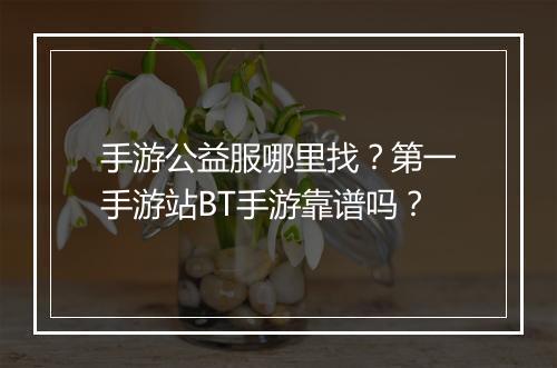 手游公益服哪里找?第一手游站BT手游靠谱吗?