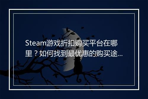 Steam游戏折扣购买平台在哪里？如何找到最优惠的购买途径？