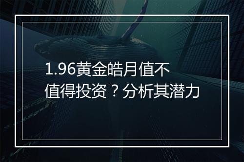 1.96黄金皓月值不值得投资？分析其潜力
