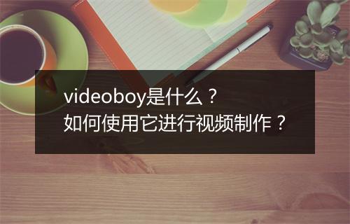 videoboy是什么？如何使用它进行视频制作？