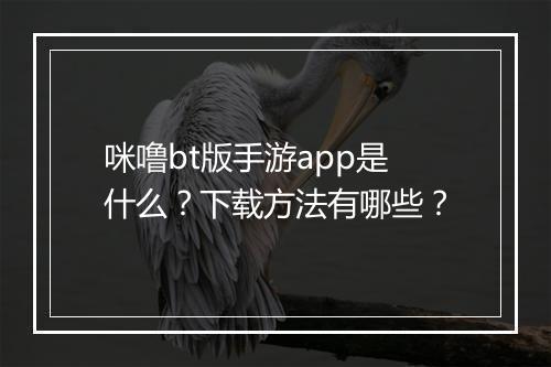 咪噜bt版手游app是什么？下载方法有哪些？
